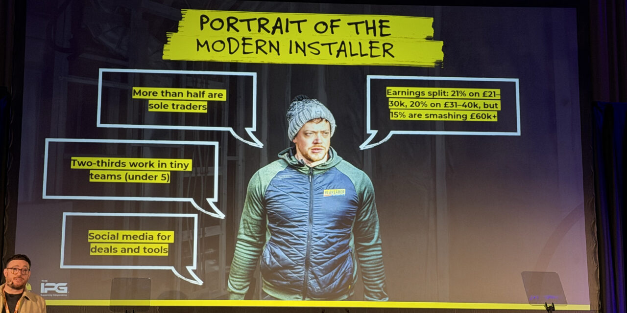 The portrait of a modern plumber