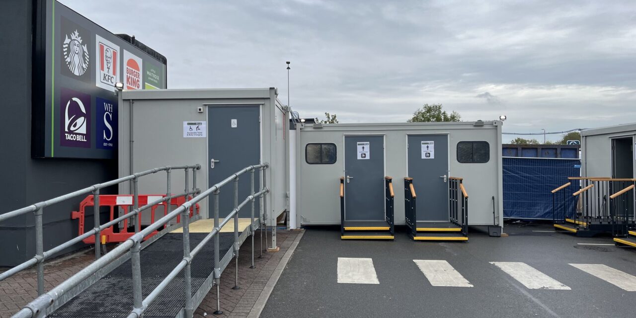 Sanicubic 2VX keeps motorway services running during refurbishment