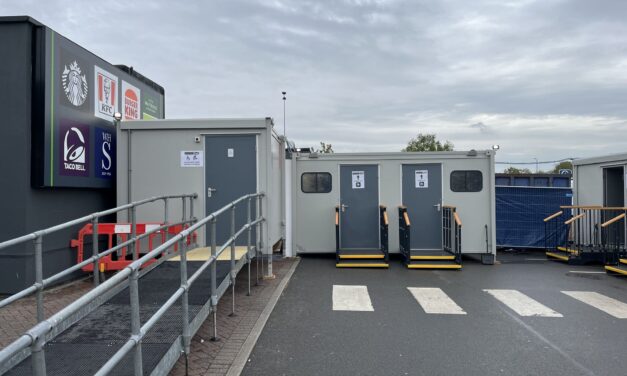 Sanicubic 2VX keeps motorway services running during refurbishment