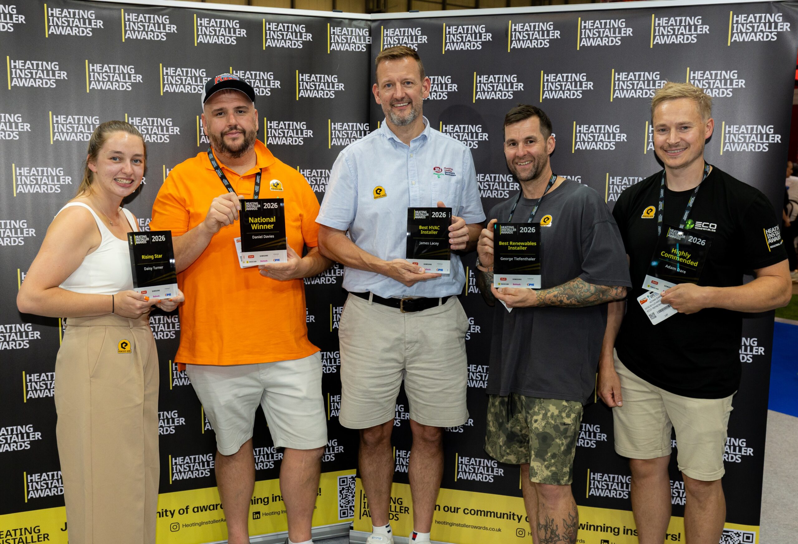 HIA 2026 winners group L-R Daisy Turner, Daniel Davies, James Lacey, George Tiefenthaler, Adam Dare